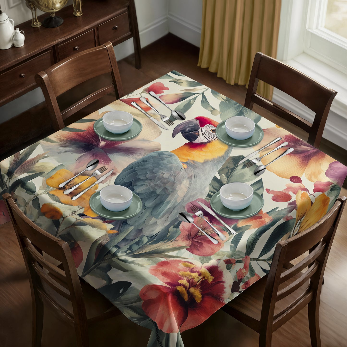 Jungle Mirage Square Tablecloth by Wikus Schalkwyk