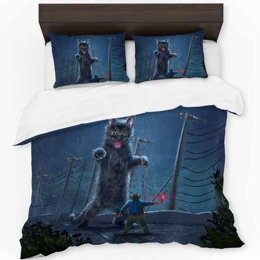 Jurassic Kitty Duvet Cover Set By Vincent Hie
