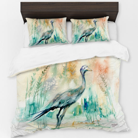Blue Crane By Kristin Van Lieshout Duvet Cover Set