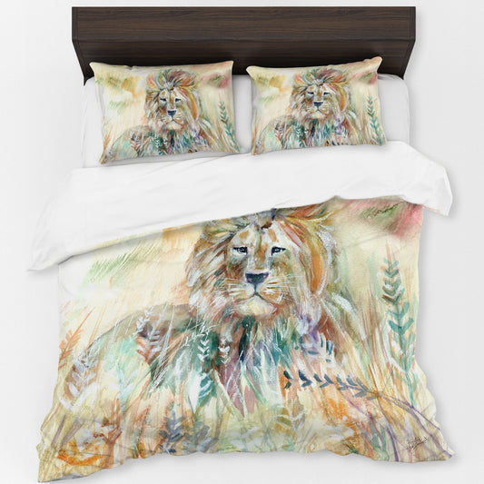 Lion By Kristin Van Lieshout Duvet Cover Set