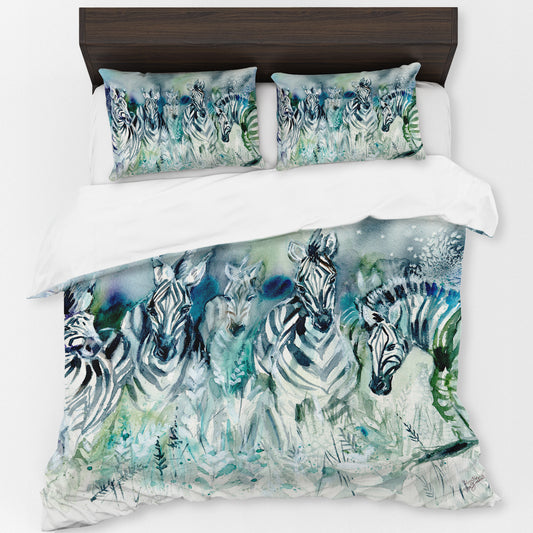 Zebras By Kristin Van Lieshout Duvet Cover Set