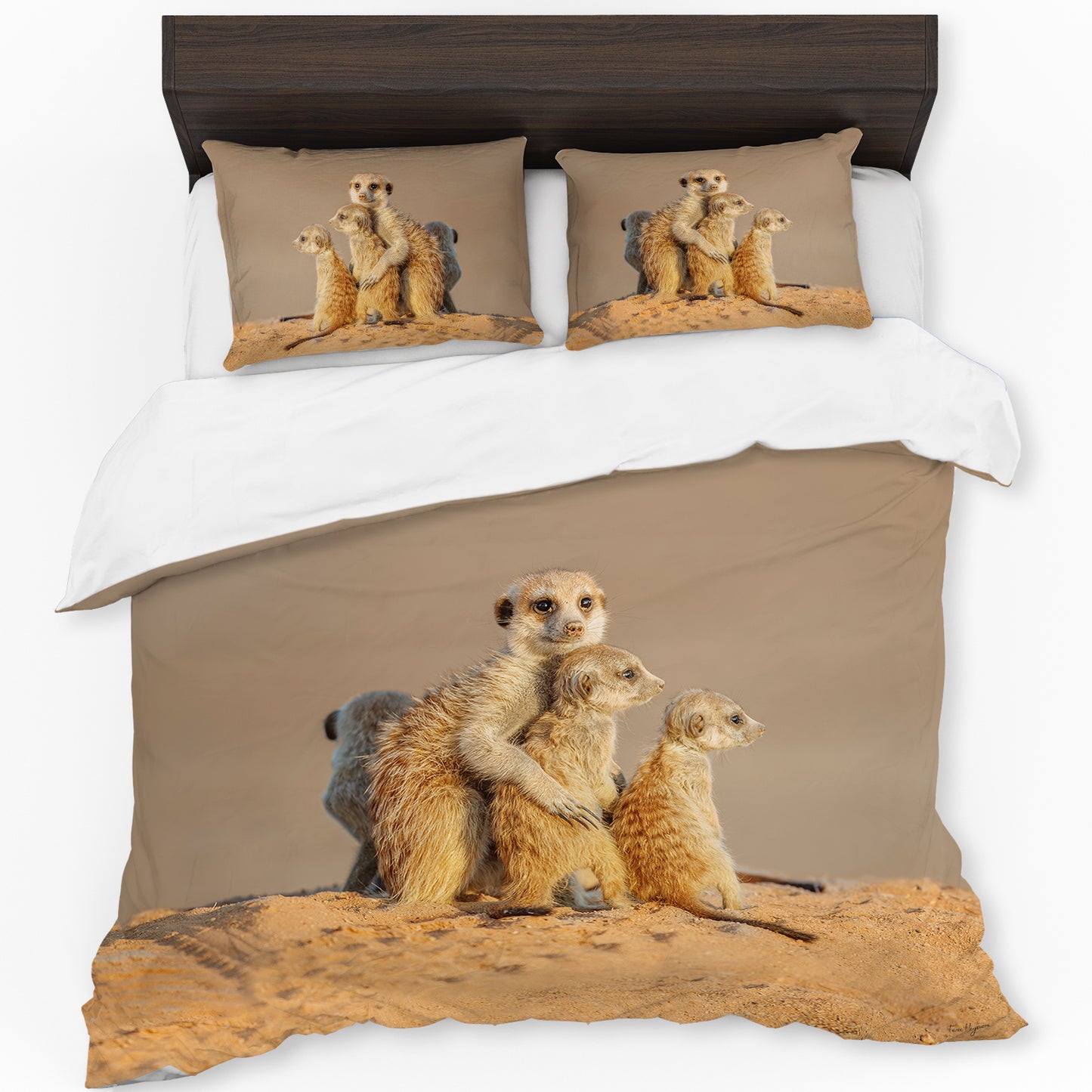 Kalahari Meerkat Duvet Cover Set by Fanie Heymans