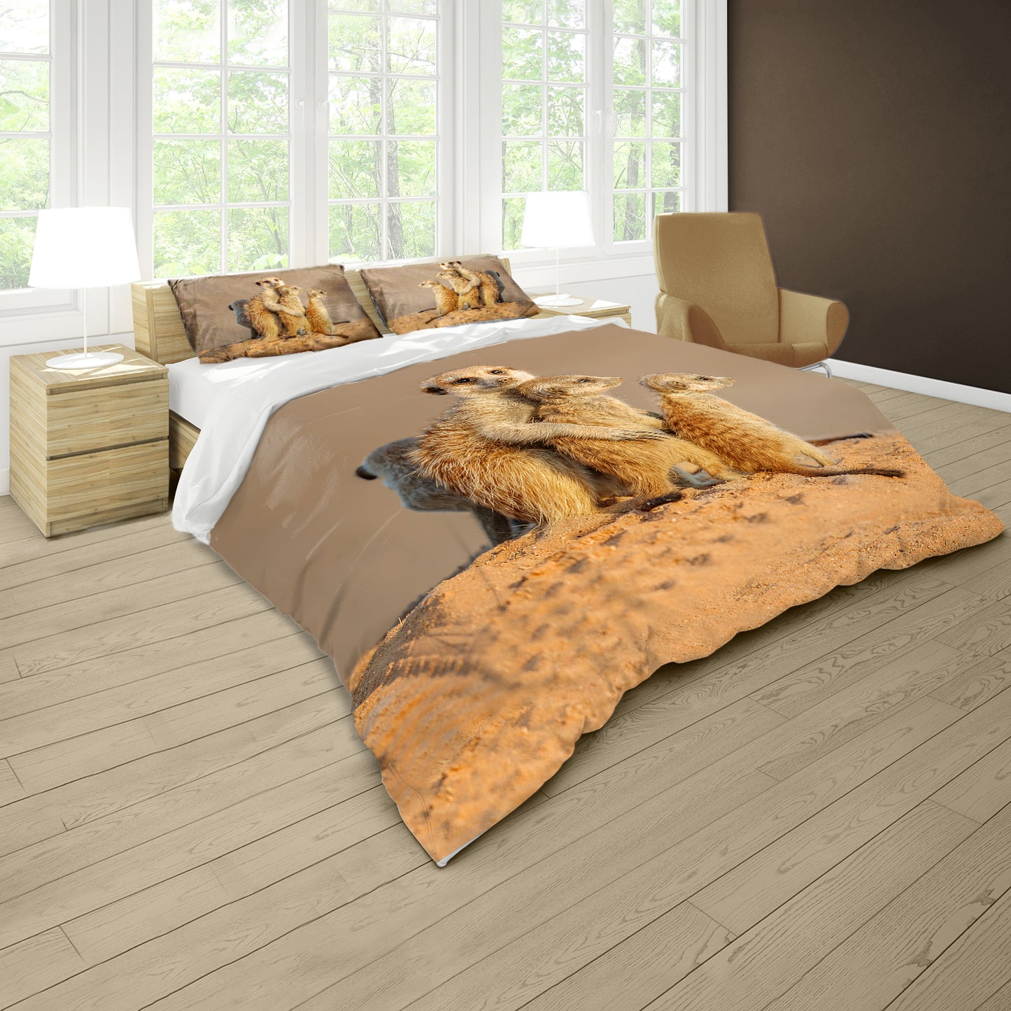 Kalahari Meerkat Duvet Cover Set by Fanie Heymans