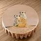 Kalahari Meerkat Family Round Tablecloth by Fanie Heymans