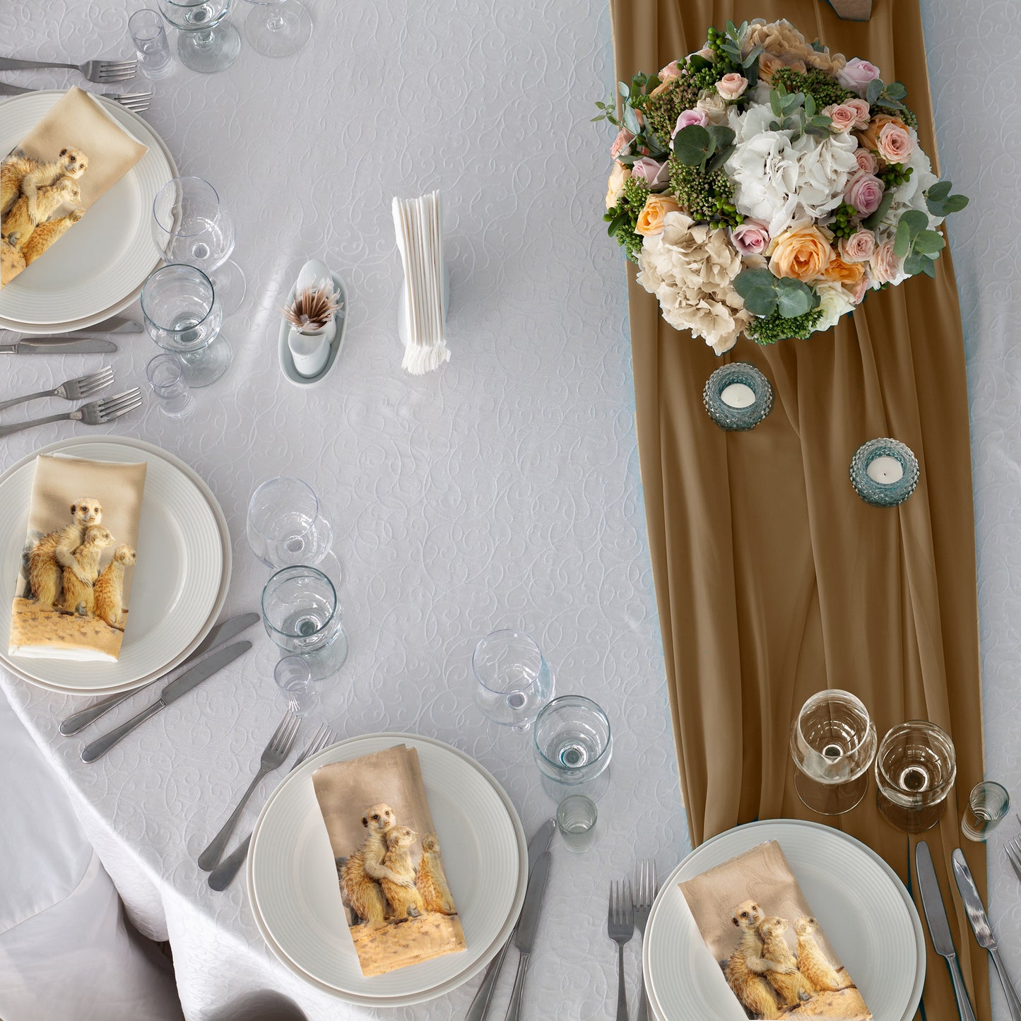 Kalahari Meerkat Napkins by Fanie Heymans