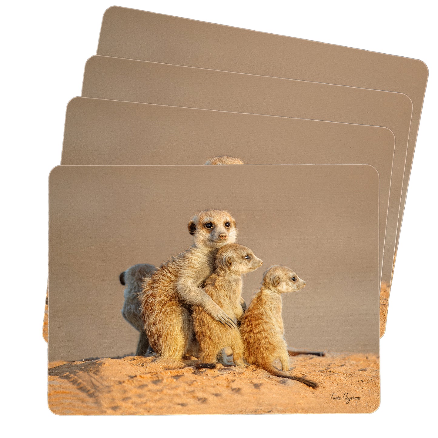 Kalahari Meerkat Placemats by Fanie Heymans