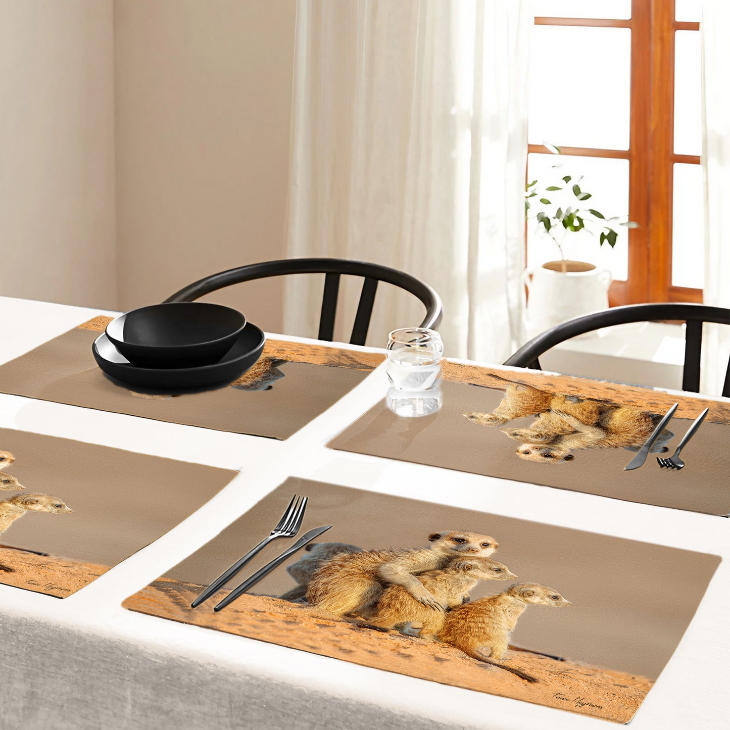 Kalahari Meerkat Placemats by Fanie Heymans