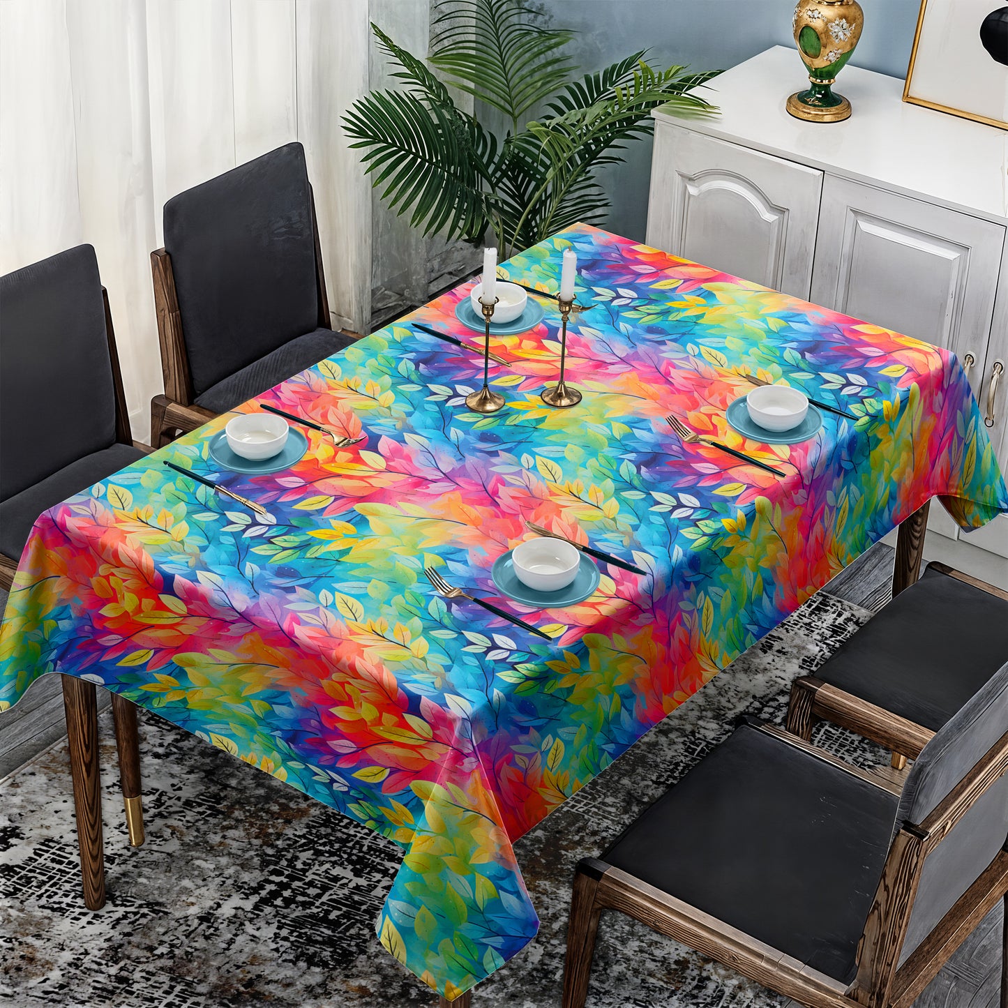 Kaleideo Colours Rectangle Tablecloth 1