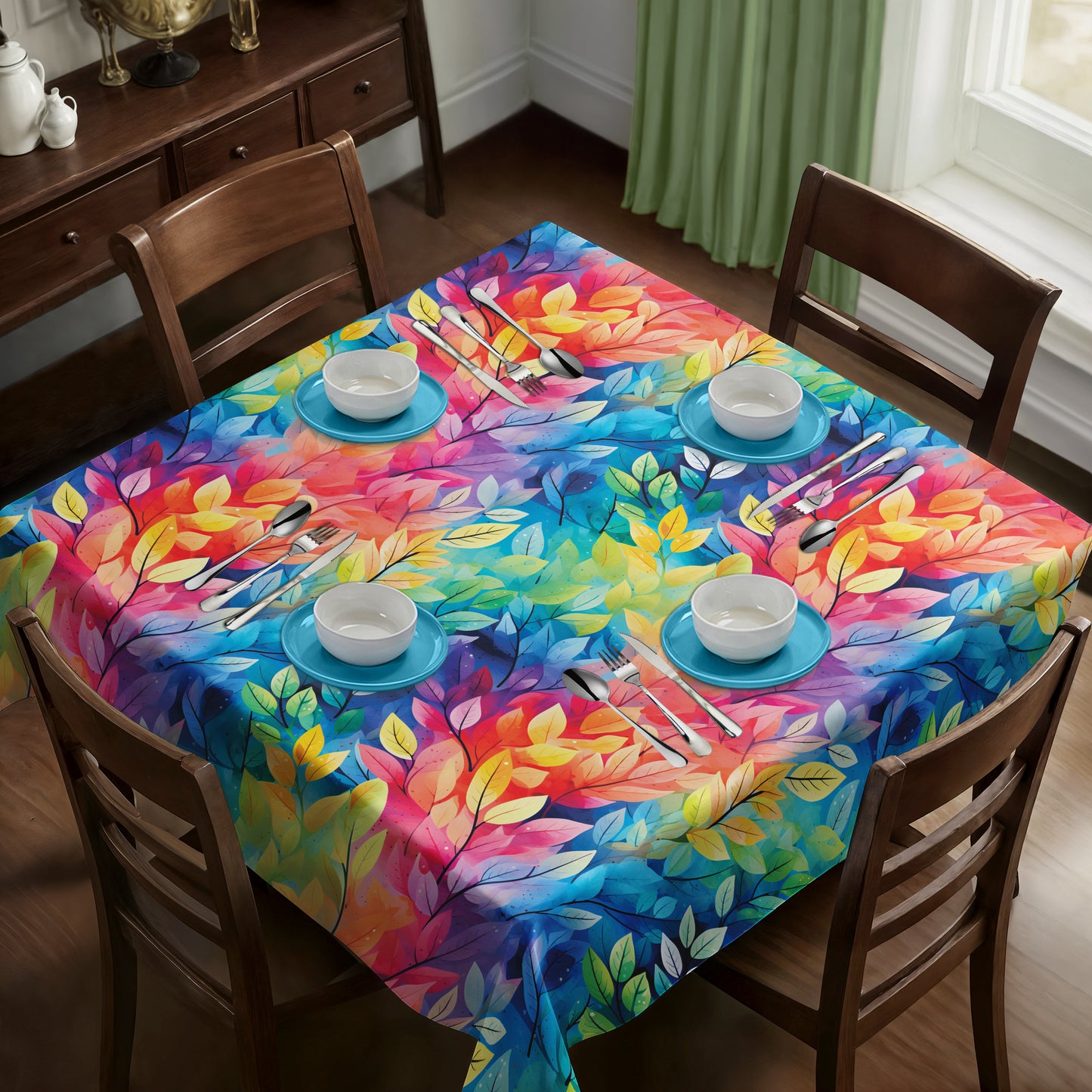 Kaleideo Of Colours Square Tablecloth