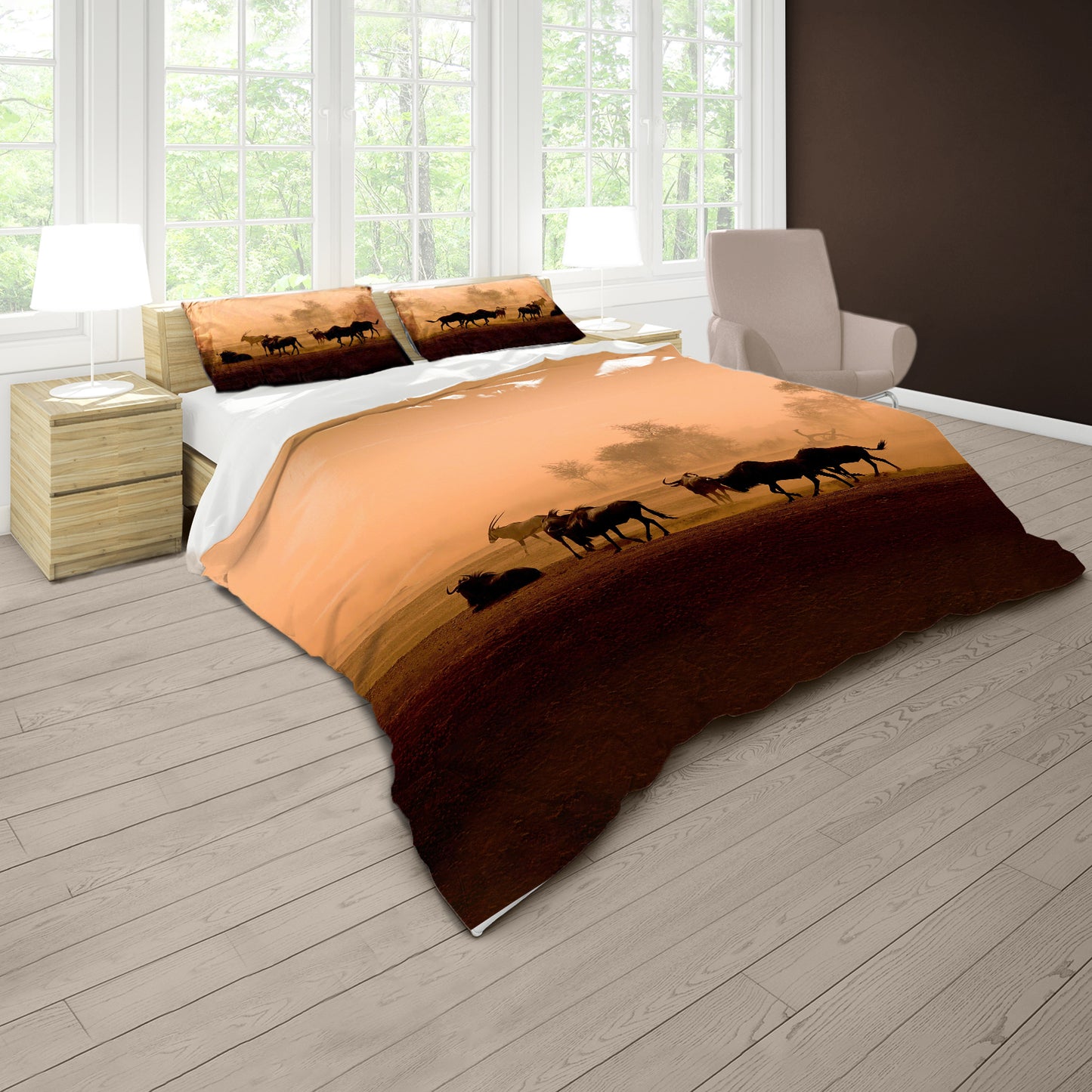 Kgalagadi Landscape Desert Storm Duvet Cover Set by Fanie Heymans