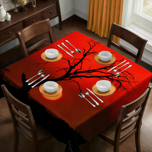 Kgalagadi Red Sunset Square Tablecloth By Fanie Heymans