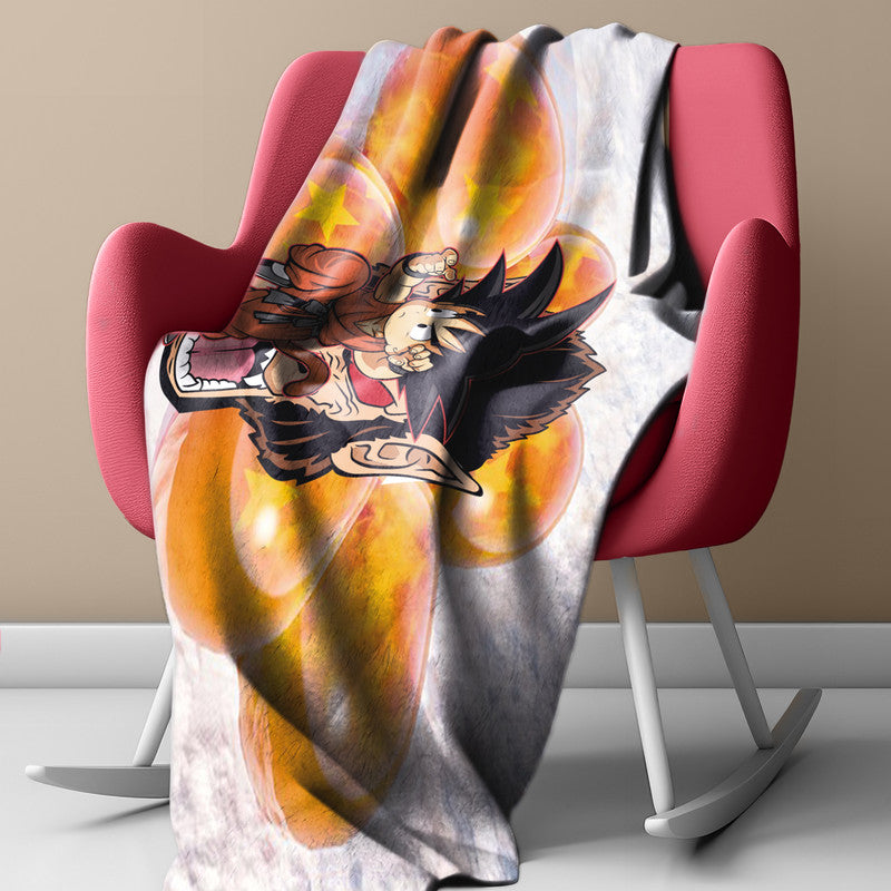Kid Goku Light Weight Fleece Blanket