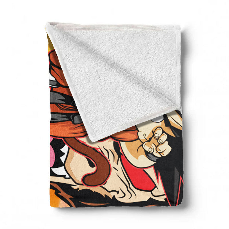 Kid Goku Light Weight Fleece Blanket