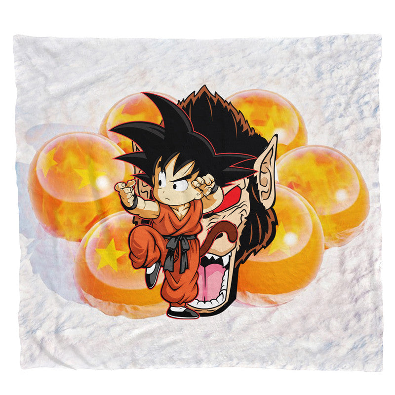 Kid Goku Light Weight Fleece Blanket