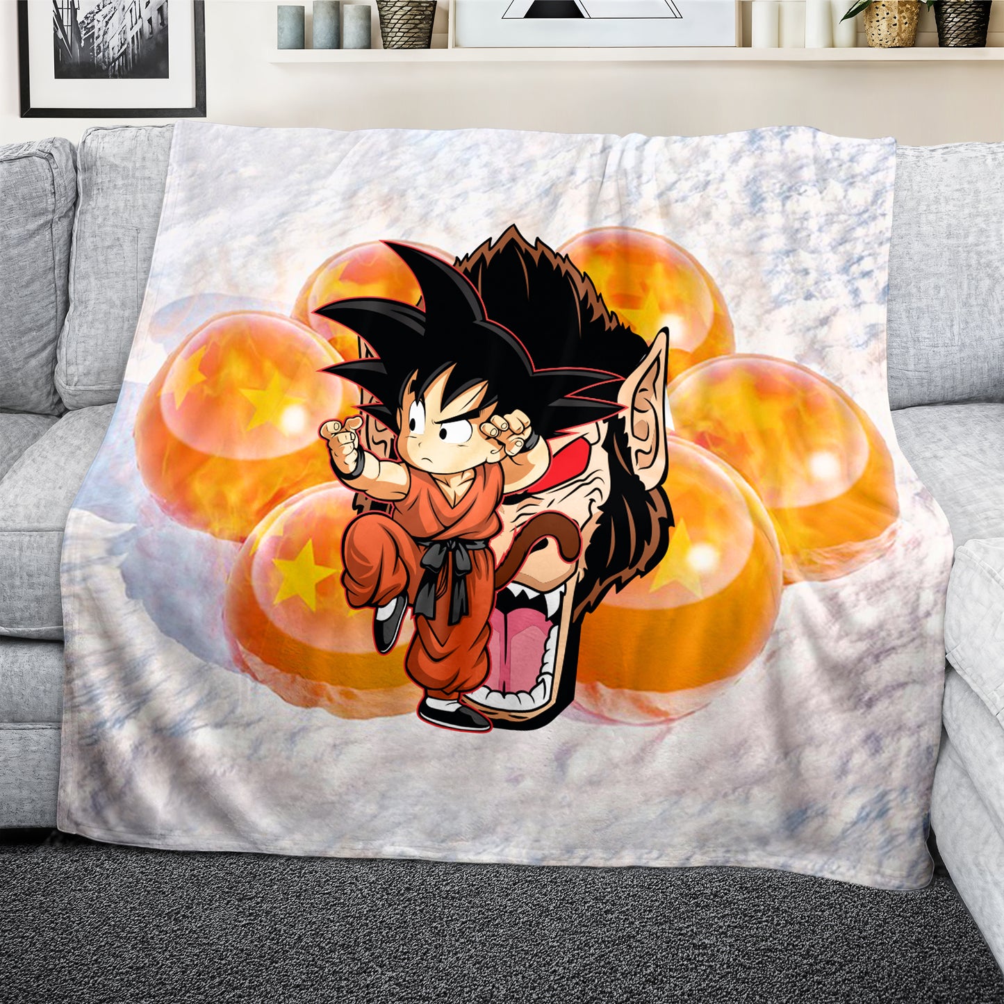 Kid Goku Light Weight Fleece Blanket