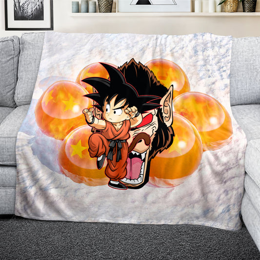 Kid Goku Light Weight Fleece Blanket