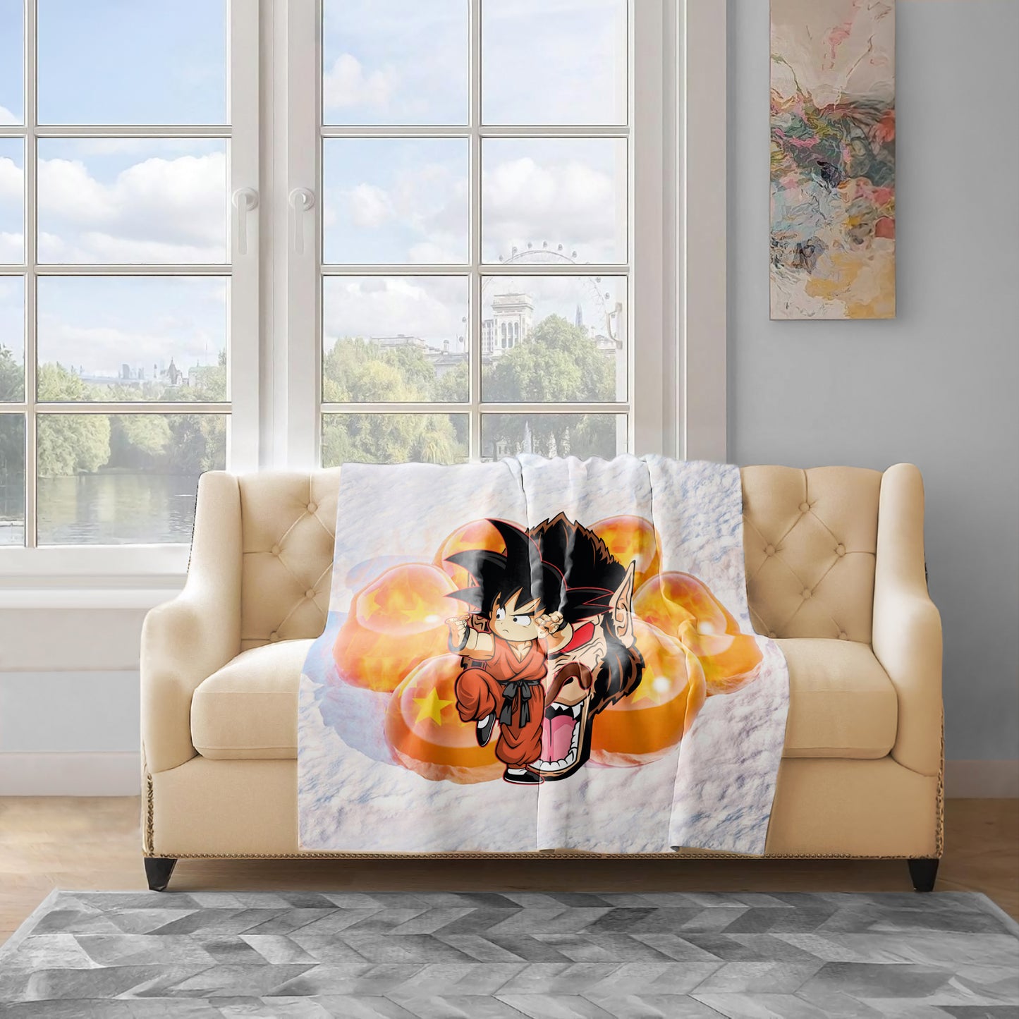 Kid Goku Light Weight Fleece Blanket