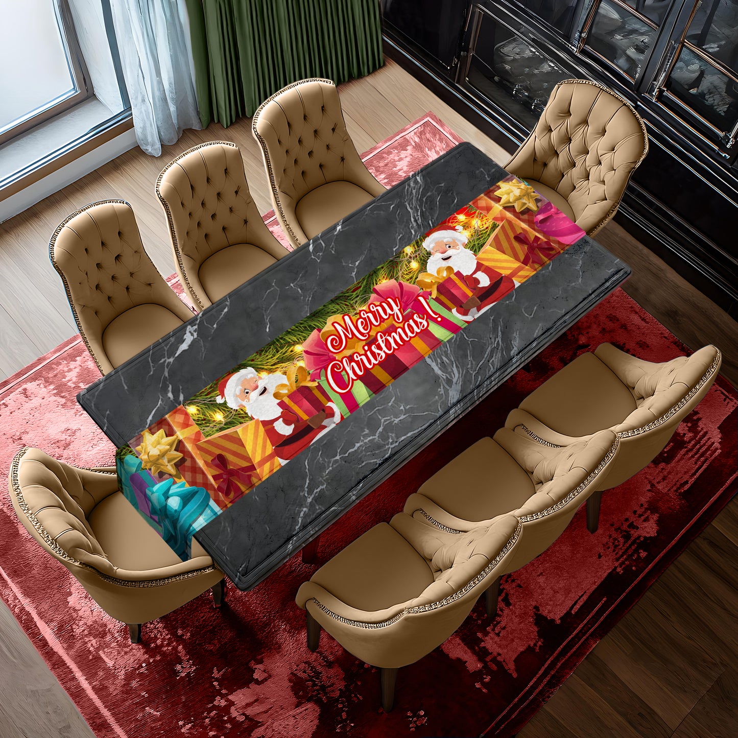 Kids Merry Christmas Table Runner