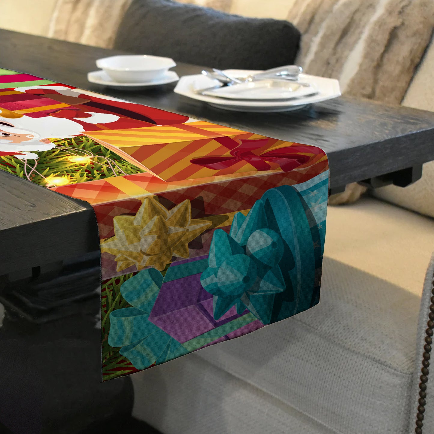 Kids Merry Christmas Table Runner