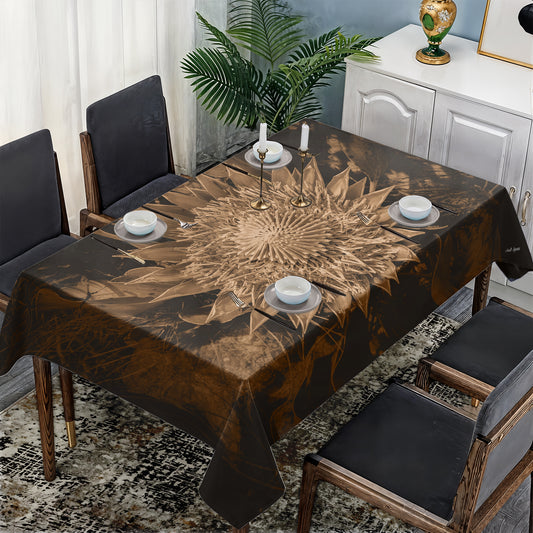 King Protea Sepia Rectangle Tablecloth by Annette Heymans