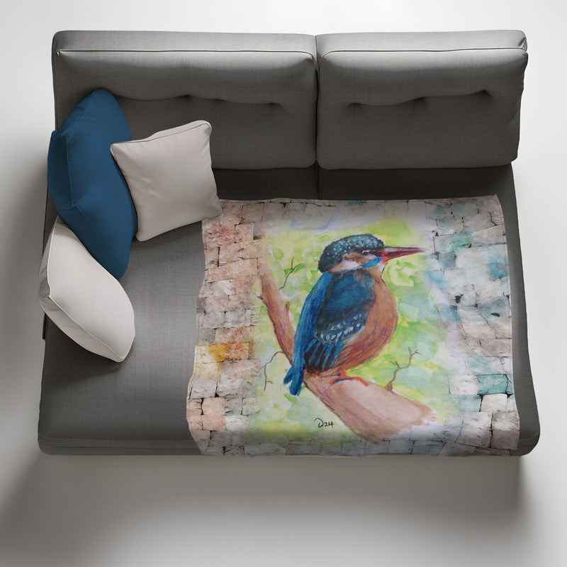 Kingfisher Light Weigt Fleece Blanket By Wikus Hattingh