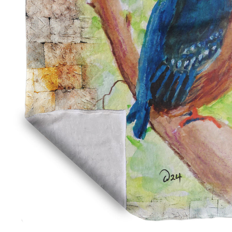Kingfisher Light Weigt Fleece Blanket By Wikus Hattingh