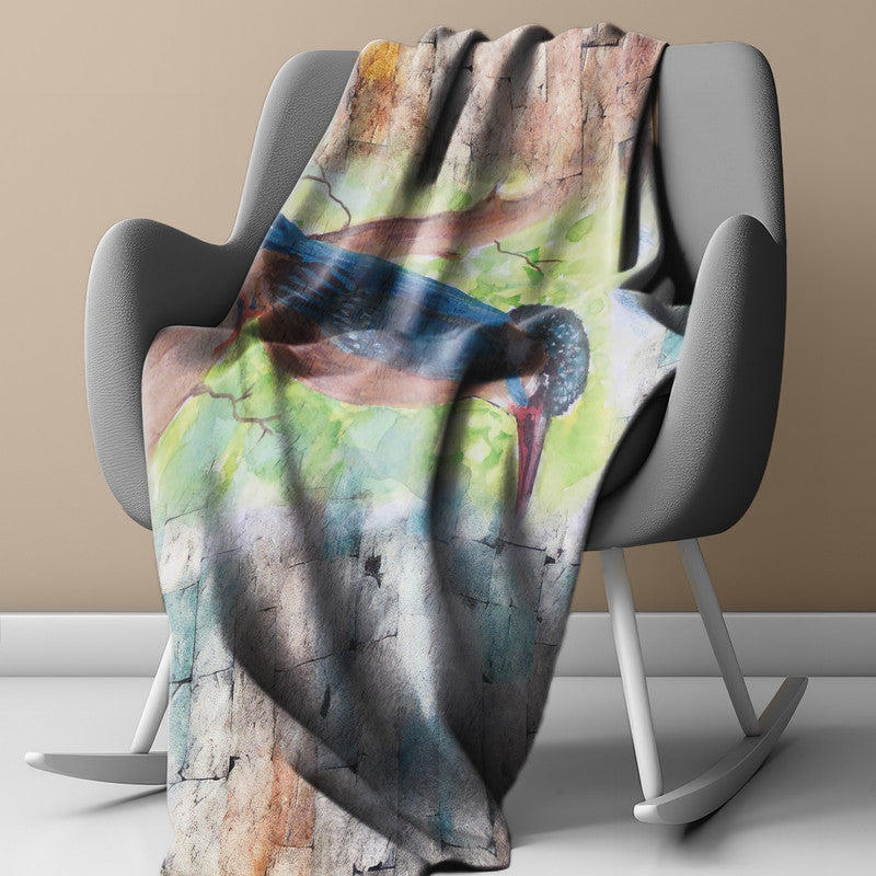 Kingfisher Light Weigt Fleece Blanket By Wikus Hattingh