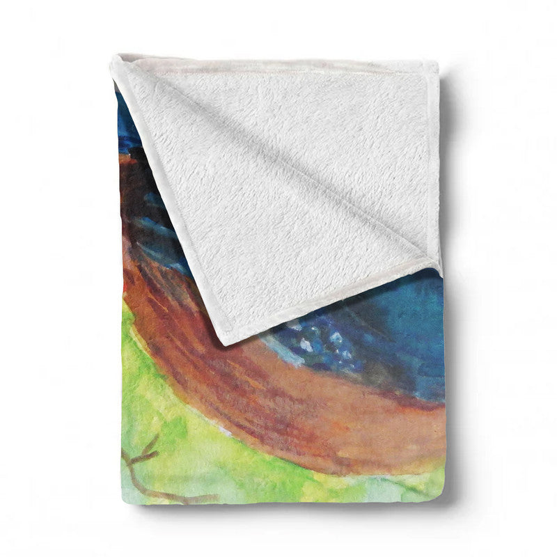 Kingfisher Light Weigt Fleece Blanket By Wikus Hattingh
