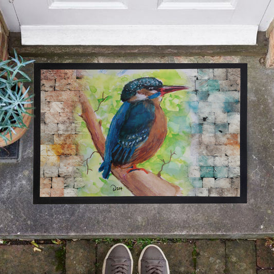 Kingfisher Door Mat By Wikus Hattingh