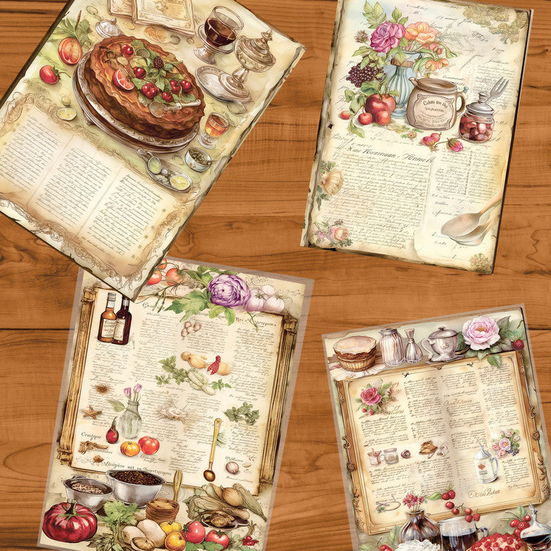 Kitchen Cake and Fruits Decoupage A3