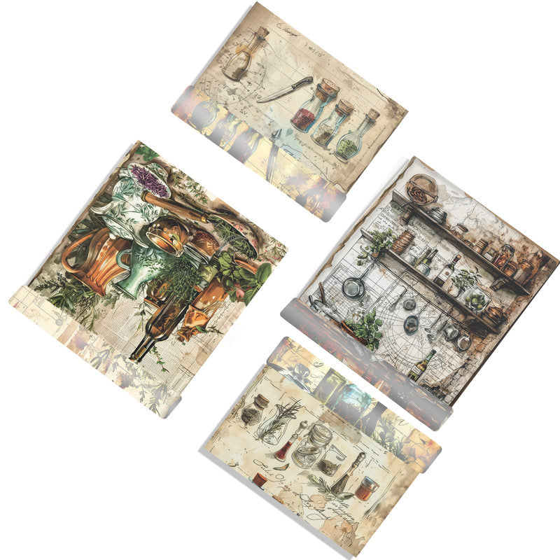 Kitchen Spices Decoupage A3