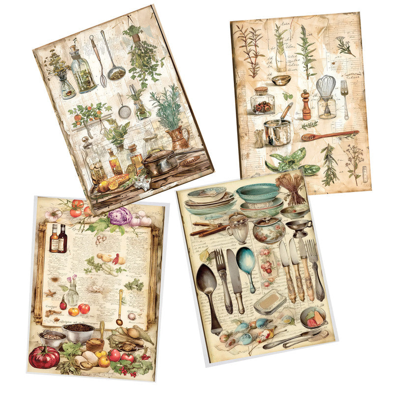 Kitchen Stations Decoupage A3