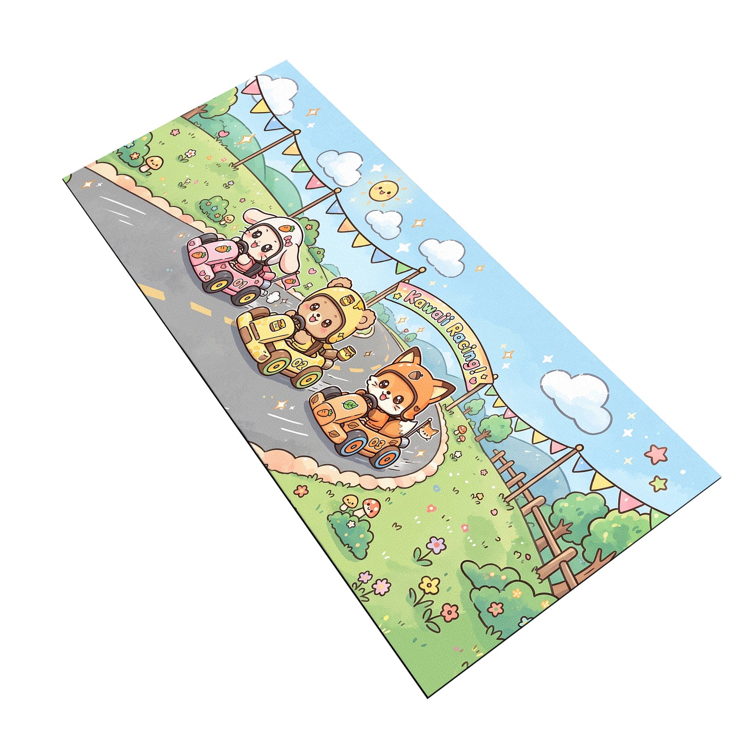 Kitten Race Desk Pad
