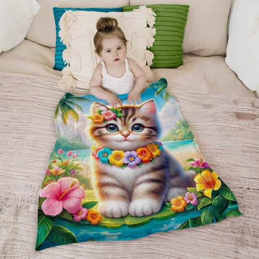 Kitty Cat Toddler Fleece Blanket