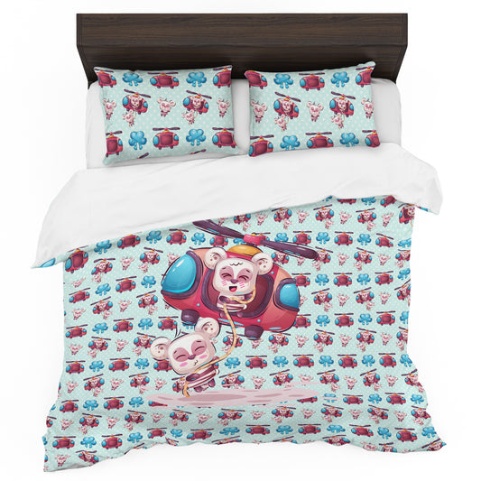 Koala-Copter Kids Duvet Cover Set