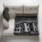 Kolmanskop Ghost Buildings Black and White Light Weight Fleece Blanket By Fanie Heymans