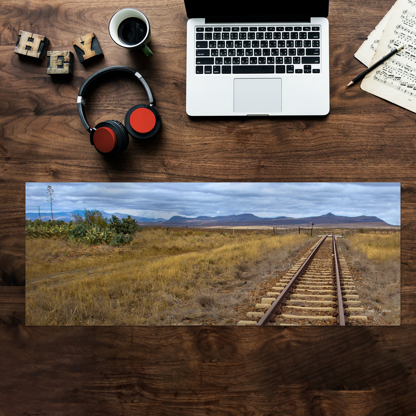 Koppies Kraal Spoor Desk Pad by Fanie Heymans