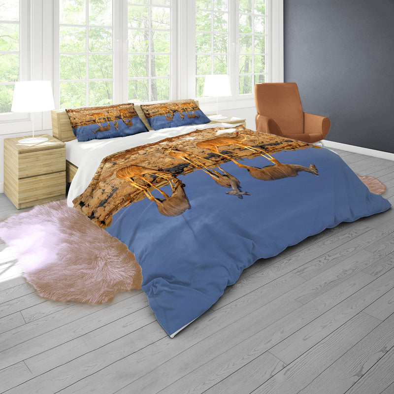 Kudu Drinking Water Duvet Cover Set by Fanie Heymans