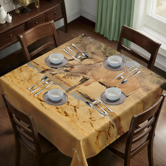Kudu Bull Square Tablecloth by Annette Heymans