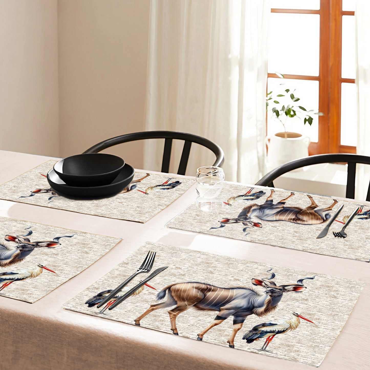 Kudu & Pelekans Placemats by Mark van Vuuren