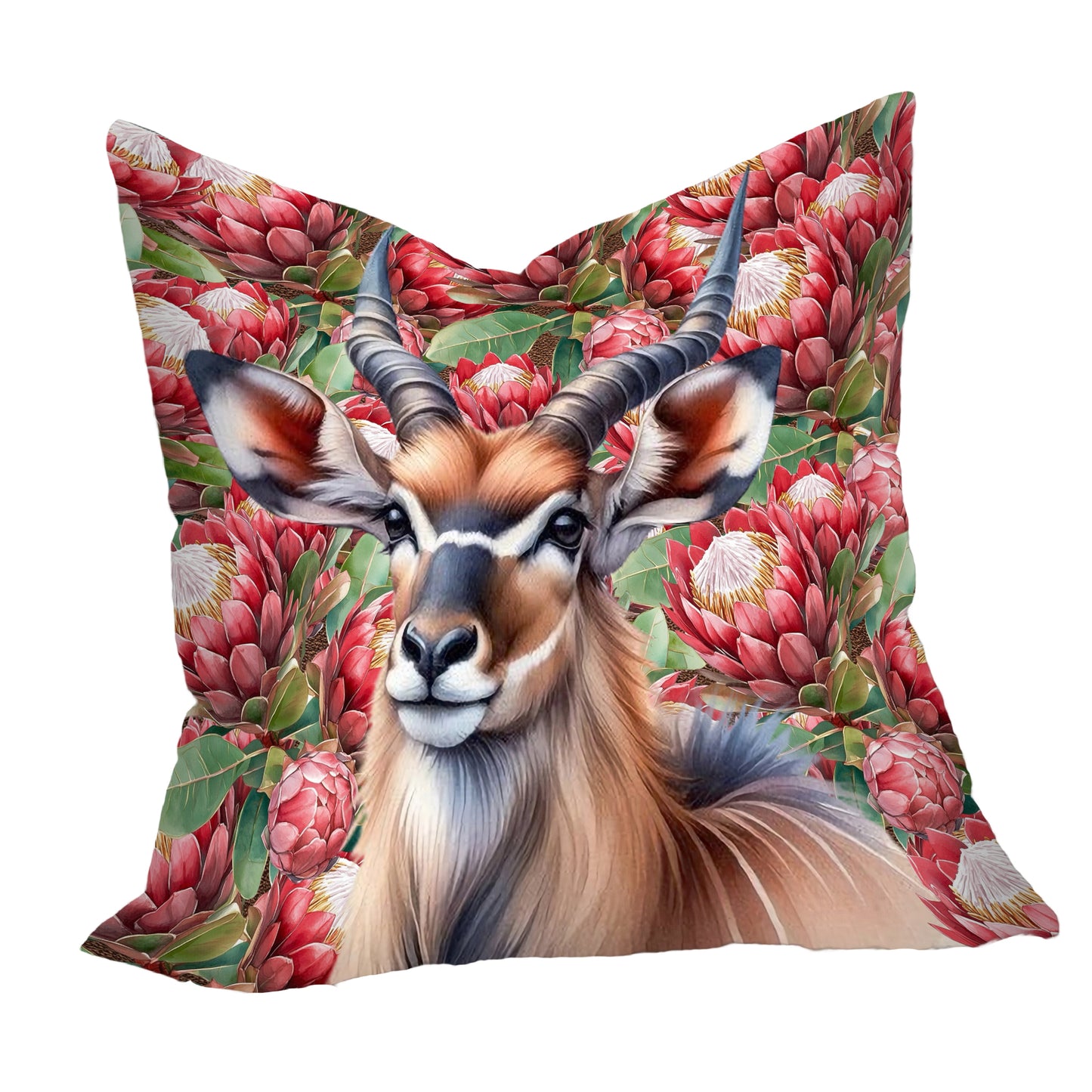 Kudu & Red Protea Luxury Scatter by Mark van Vuuren
