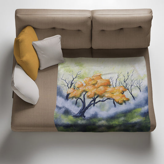 Laat herfs Light weight fleece blanket By Wikus Hattingh