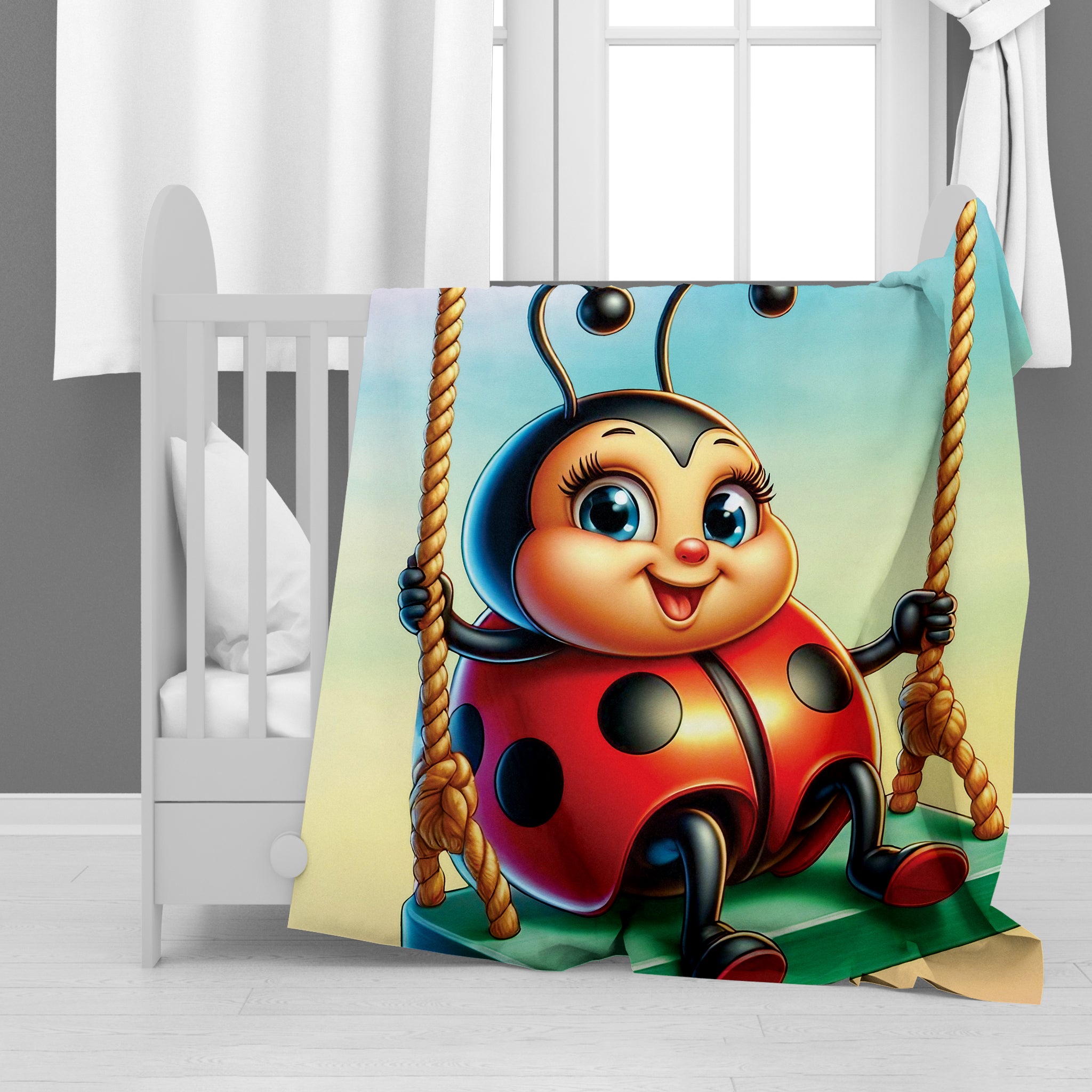 Lady Bug Baby Fleece Blanket – Print with Passion Decor