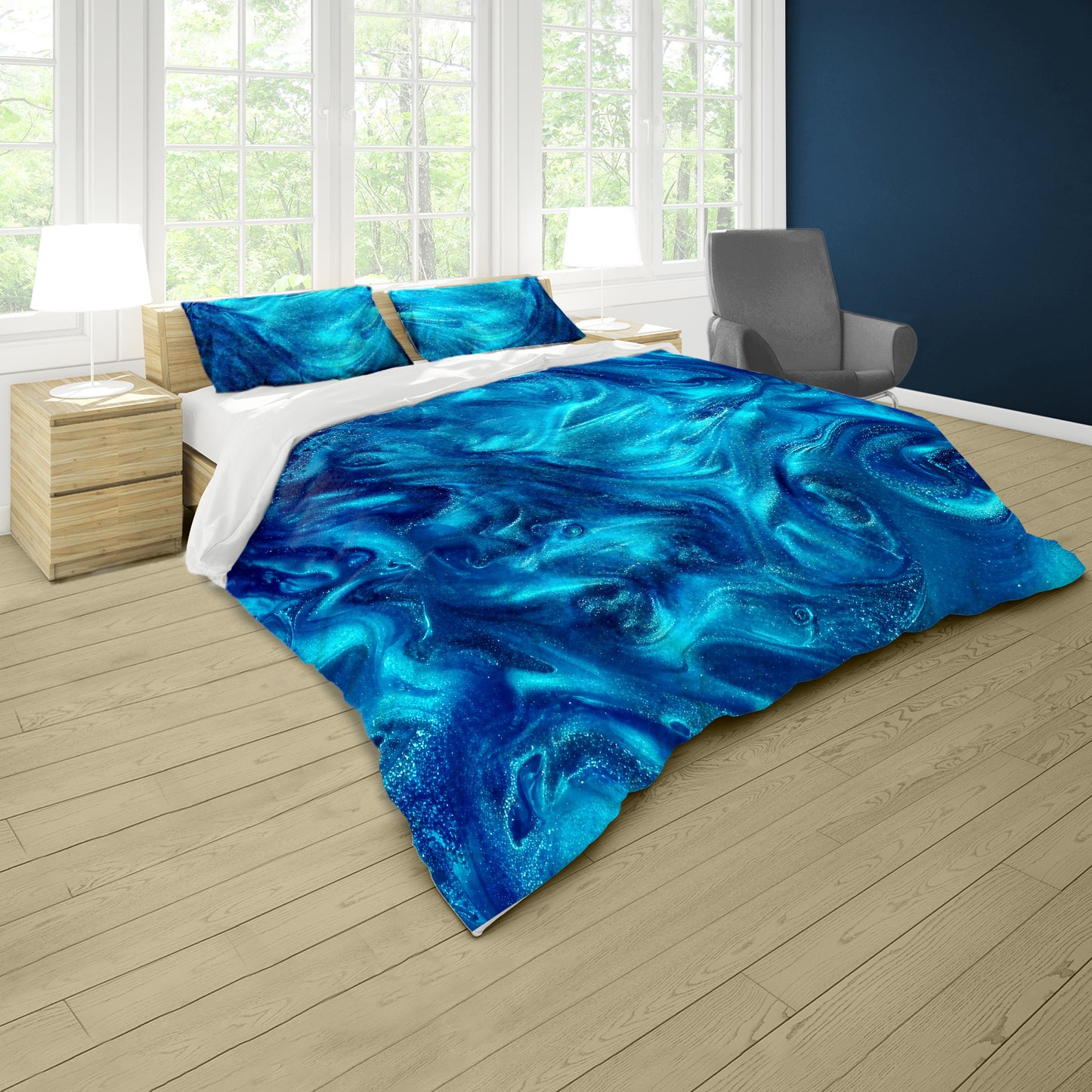 Lagoon Riddle Duvet Cover Set