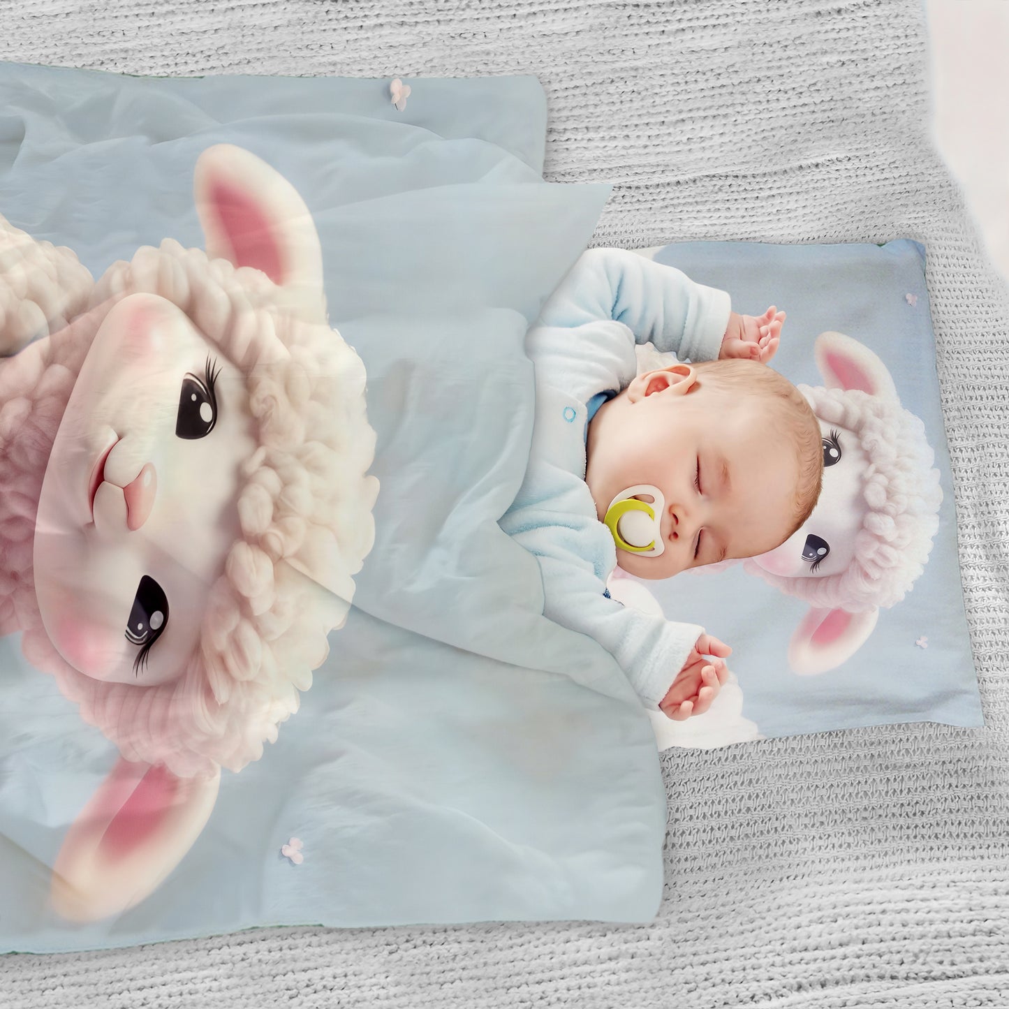Lamb on a Cloud Cot Set