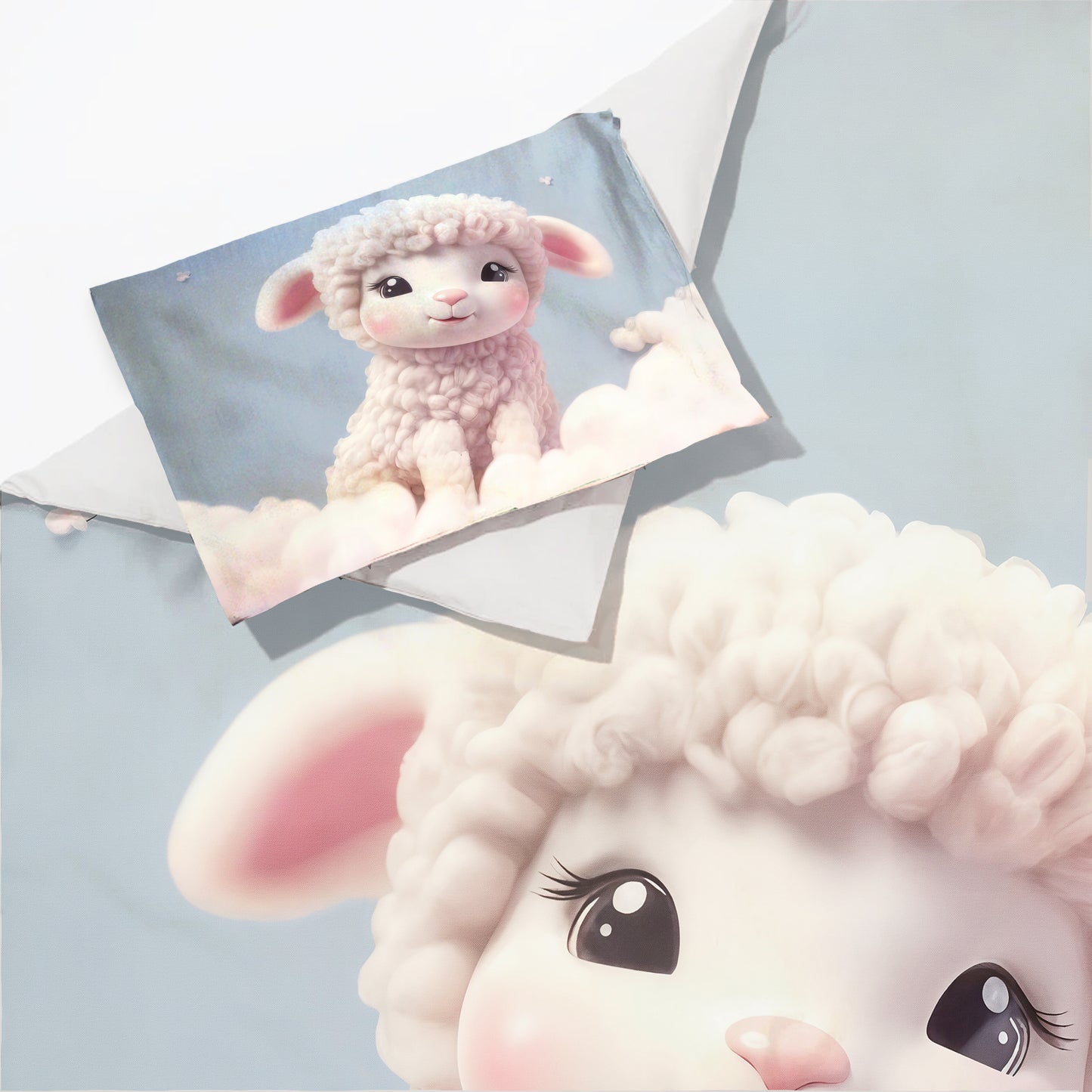 Lamb on a Cloud Cot Set
