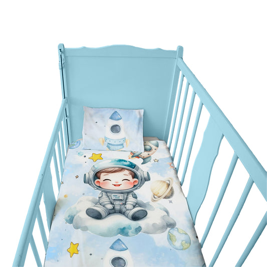 Lamb on a Cloud Little Astronaut Cot Set