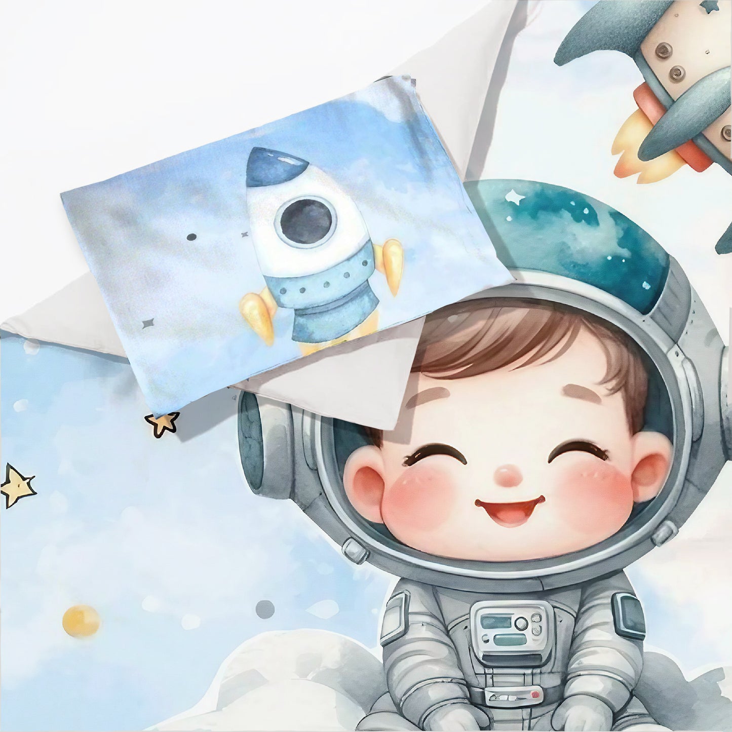 Lamb on a Cloud Little Astronaut Cot Set
