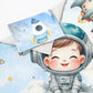 Lamb on a Cloud Little Astronaut Cot Set