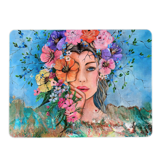Flower Power Mouse Pad By Lanie's Art